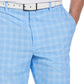 Shorts de golfe masculino com estampa xadrez PGA Tour, azul, tamanho 42