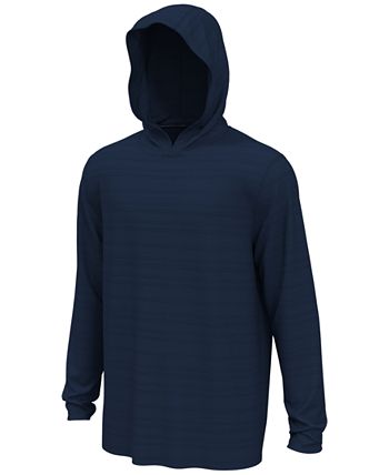 PGA Tour Moletom com capuz de golfe com listras texturizadas masculinas, tamanho XXL, azul