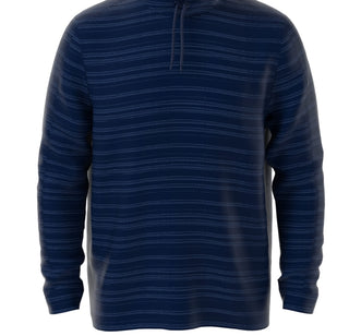 PGA Tour Moletom com capuz de golfe com listras texturizadas masculinas, tamanho grande, azul