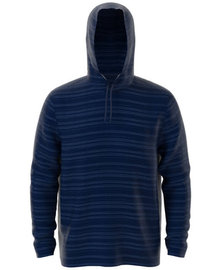 PGA Tour Moletom com capuz de golfe com listras texturizadas masculinas, tamanho grande, azul