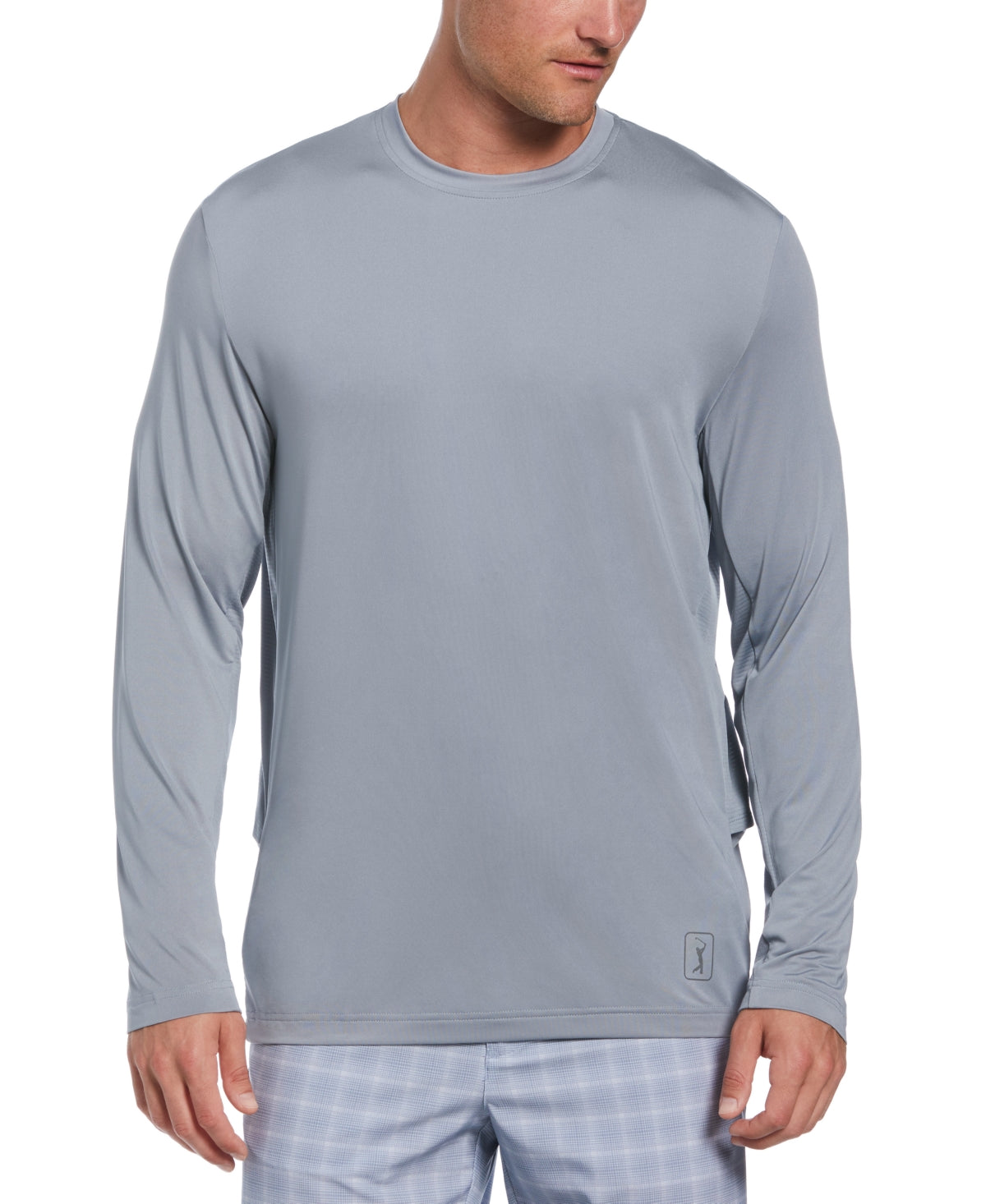 Camisa de golfe masculina com proteção solar e mídia mista PGA Tour, cinza, tamanho XX-G