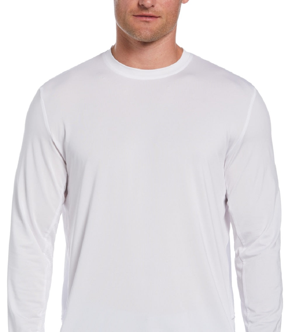 Camisa de golfe masculina com proteção solar e mídia mista PGA Tour, branca, tamanho médio