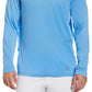 Camisa de golfe masculina com proteção solar e mídia mista PGA Tour, azul, tamanho extragrande