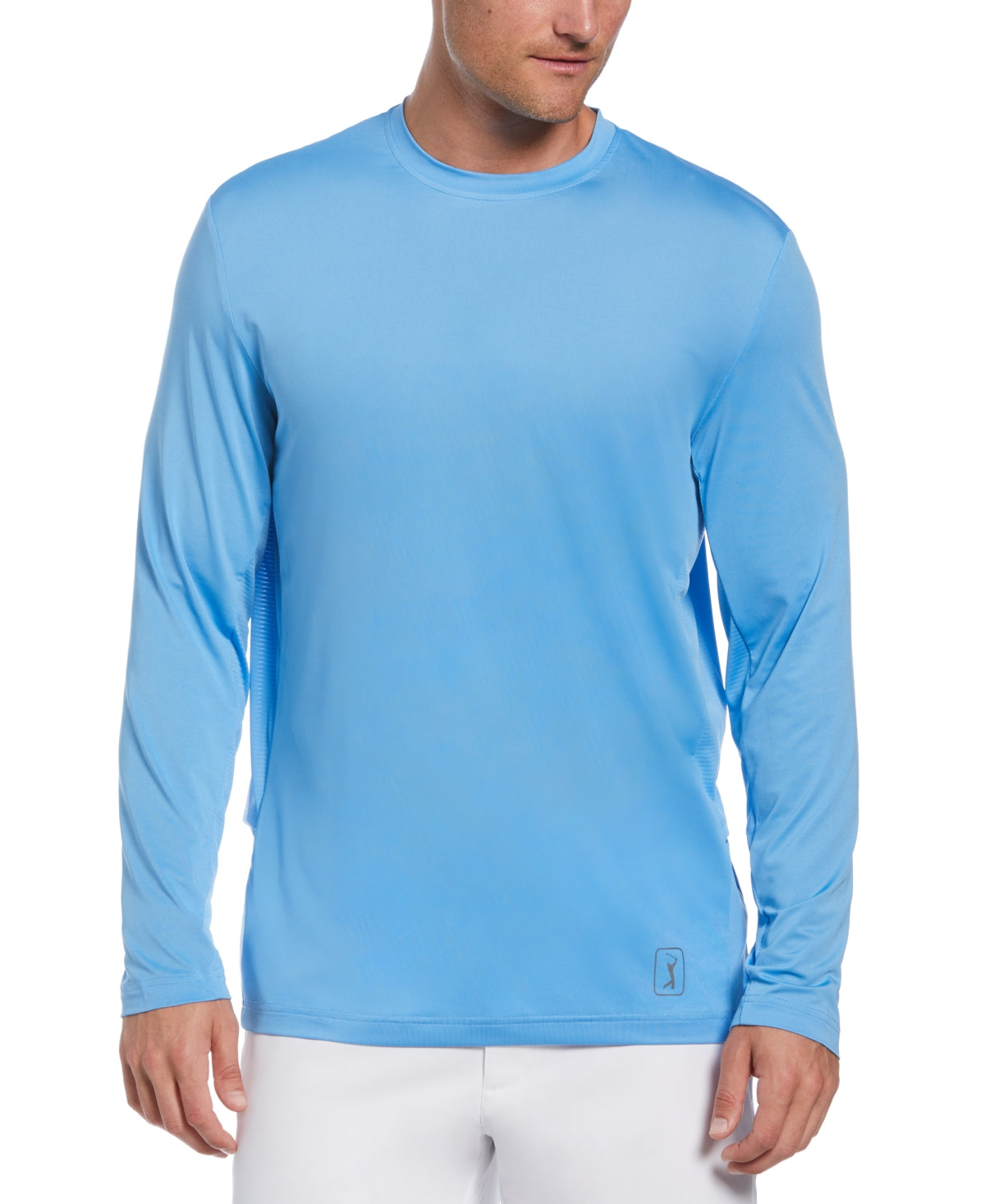 Camisa de golfe masculina com proteção solar e mídia mista PGA Tour, azul, tamanho extragrande
