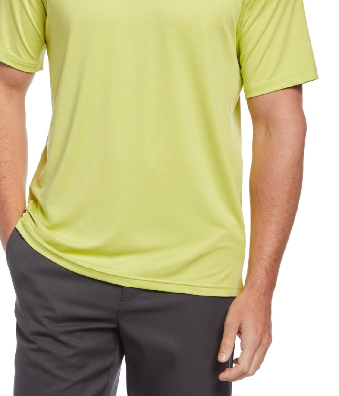 Camiseta elástica masculina PGA Tour Performance, verde, tamanho médio