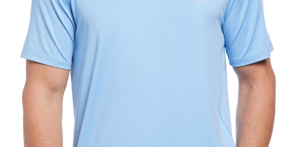 Camiseta elástica de desempenho masculina PGA Tour, azul, tamanho pequeno