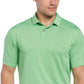 Camisa polo de golfe com textura de tinta espacial masculina PGA Tour, verde, tamanho extragrande