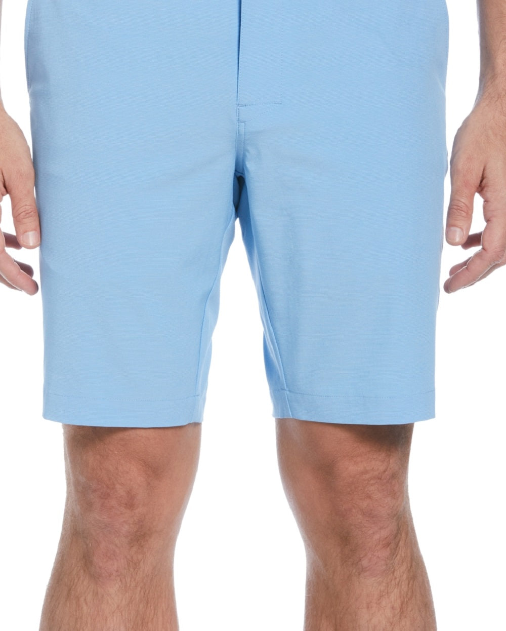 Shorts de golfe texturizados horizontais com frente plana masculino PGA Tour, azul, tamanho 36