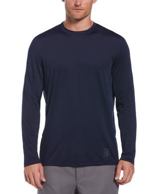 Camisa de golfe masculina com proteção solar e mídia mista PGA Tour, azul, tamanho XX-G