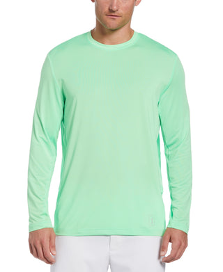 Camisa de golfe masculina com proteção solar e mídia mista PGA Tour, verde, tamanho médio