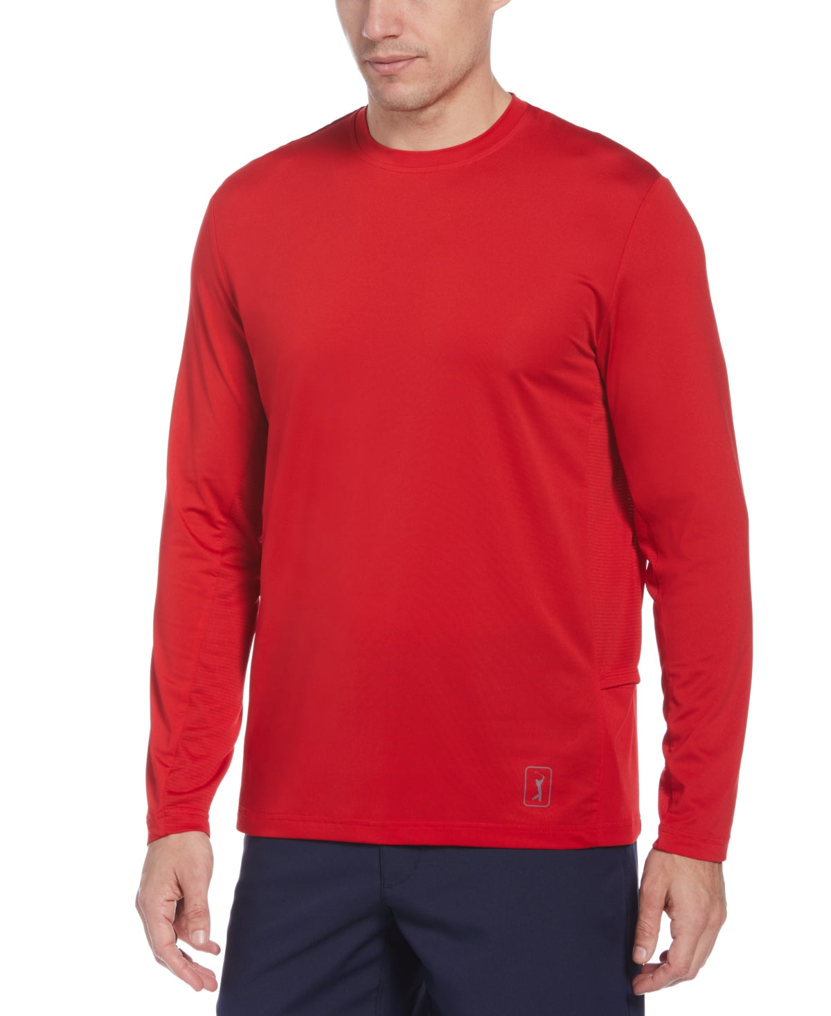 Camisa de golfe masculina com proteção solar e mídia mista PGA Tour, vermelha, tamanho XX-G