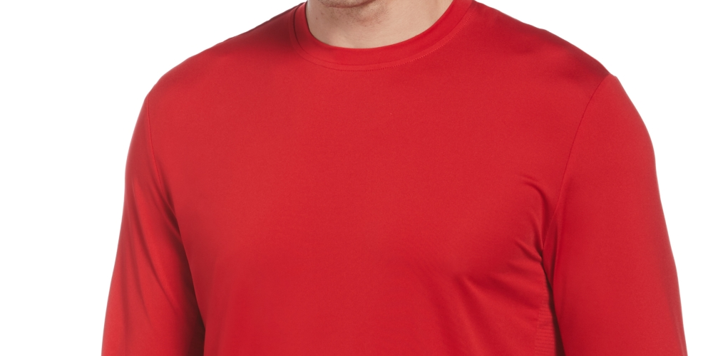 Camisa de golfe masculina com proteção solar e mídia mista PGA Tour, vermelha, tamanho XX-G