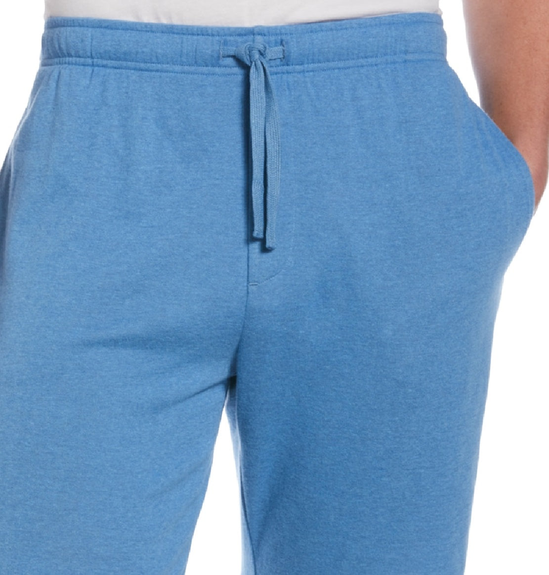 Bermuda masculina Cubavera de malha dupla sólida com 9 cordões, azul, tamanho grande