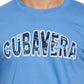 Camiseta masculina estampada Havana Cubavera, azul, tamanho grande