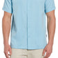 Camisa listrada texturizada grande e alta masculina Cubavera, azul, tamanho XXXX-G