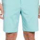 Shorts de golfe masculino mesclado com frente lisa PGA Tour, azul, tamanho 36