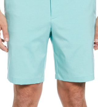 Shorts de golfe masculino mesclado com frente lisa PGA Tour, azul, tamanho 36