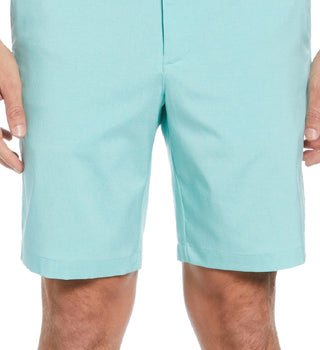 Shorts de golfe masculino mesclado com frente lisa PGA Tour, azul, tamanho 38