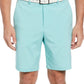 Shorts de golfe masculino mesclado com frente lisa PGA Tour, azul, tamanho 40