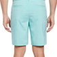 Shorts de golfe masculino mesclado com frente lisa PGA Tour, azul, tamanho 42