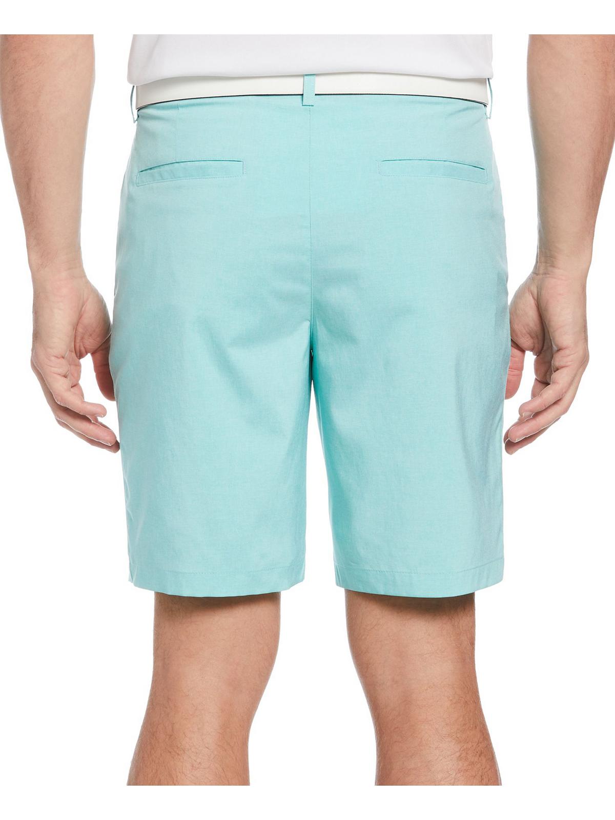 Shorts de golfe masculino mesclado com frente lisa PGA Tour, azul, tamanho 42