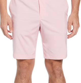 Shorts de golfe masculino mesclado com frente lisa PGA Tour rosa tamanho 34
