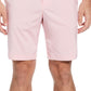 Shorts de golfe masculino mesclado com frente lisa PGA Tour rosa tamanho 38