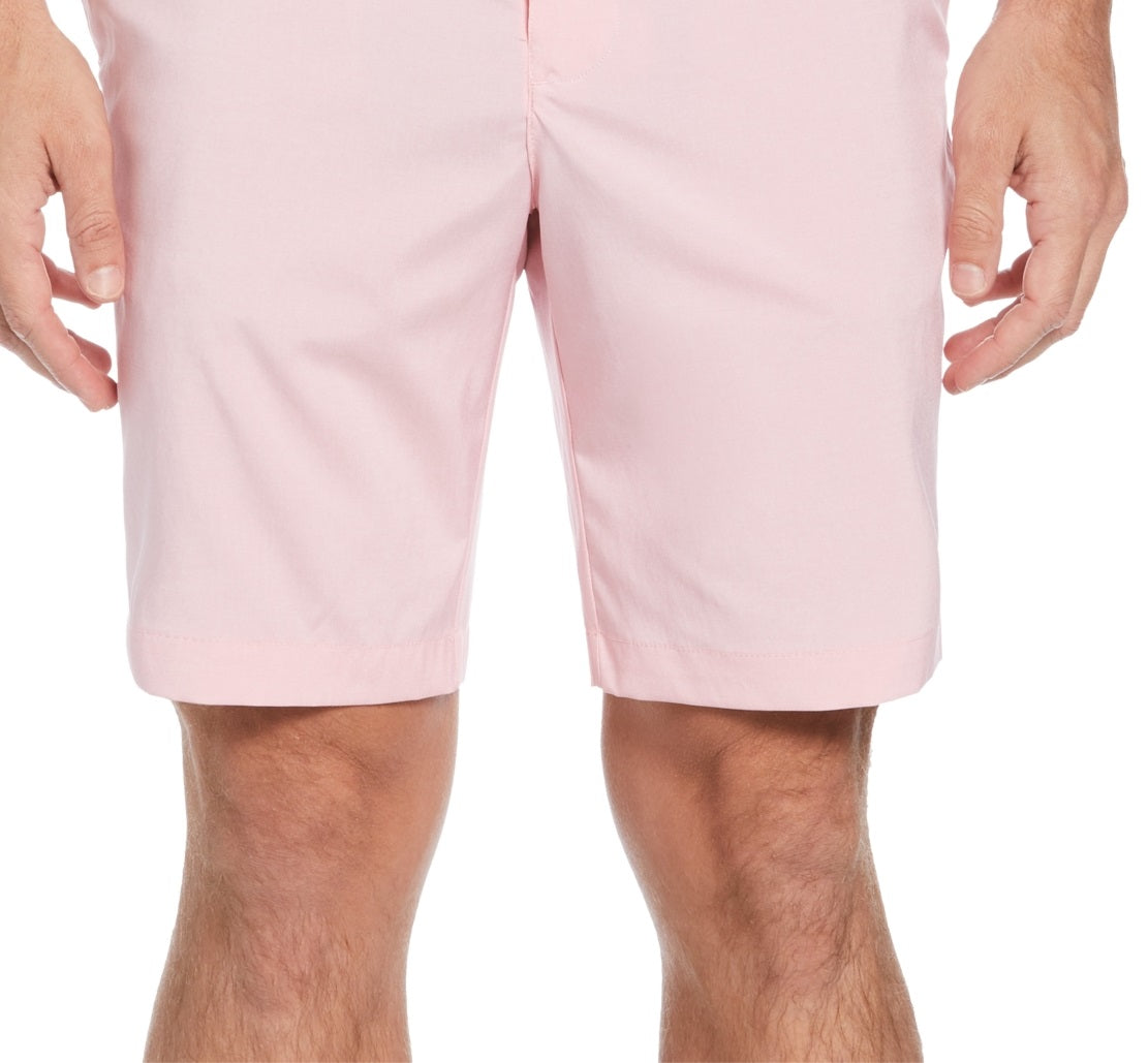 Shorts de golfe masculino mesclado com frente lisa PGA Tour rosa tamanho 38