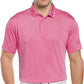 Polo de golfe listrado com alimentação única PGA TOUR masculino rosa tamanho grande