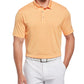 Polo de golfe listrado com alimentação única masculina PGA Tour, laranja, tamanho médio