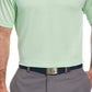 Camisa polo de golfe com textura de tinta espacial masculina PGA Tour, verde, tamanho médio