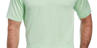 Camisa polo de golfe com textura de tinta espacial masculina PGA Tour, verde, tamanho extragrande