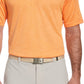 Camisa polo de golfe com textura de tinta espacial masculina PGA Tour laranja tamanho extragrande