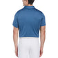 Polo de golfe listrado no peito masculino PGA Tour, azul, tamanho grande