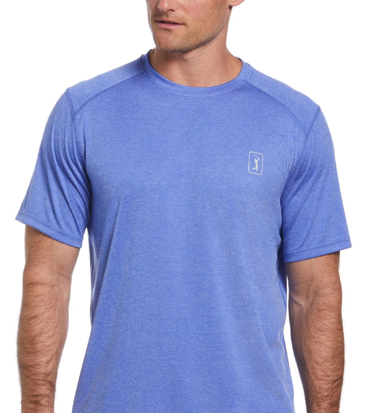 Camiseta de golfe masculina PGA Tour Performance, azul, tamanho grande
