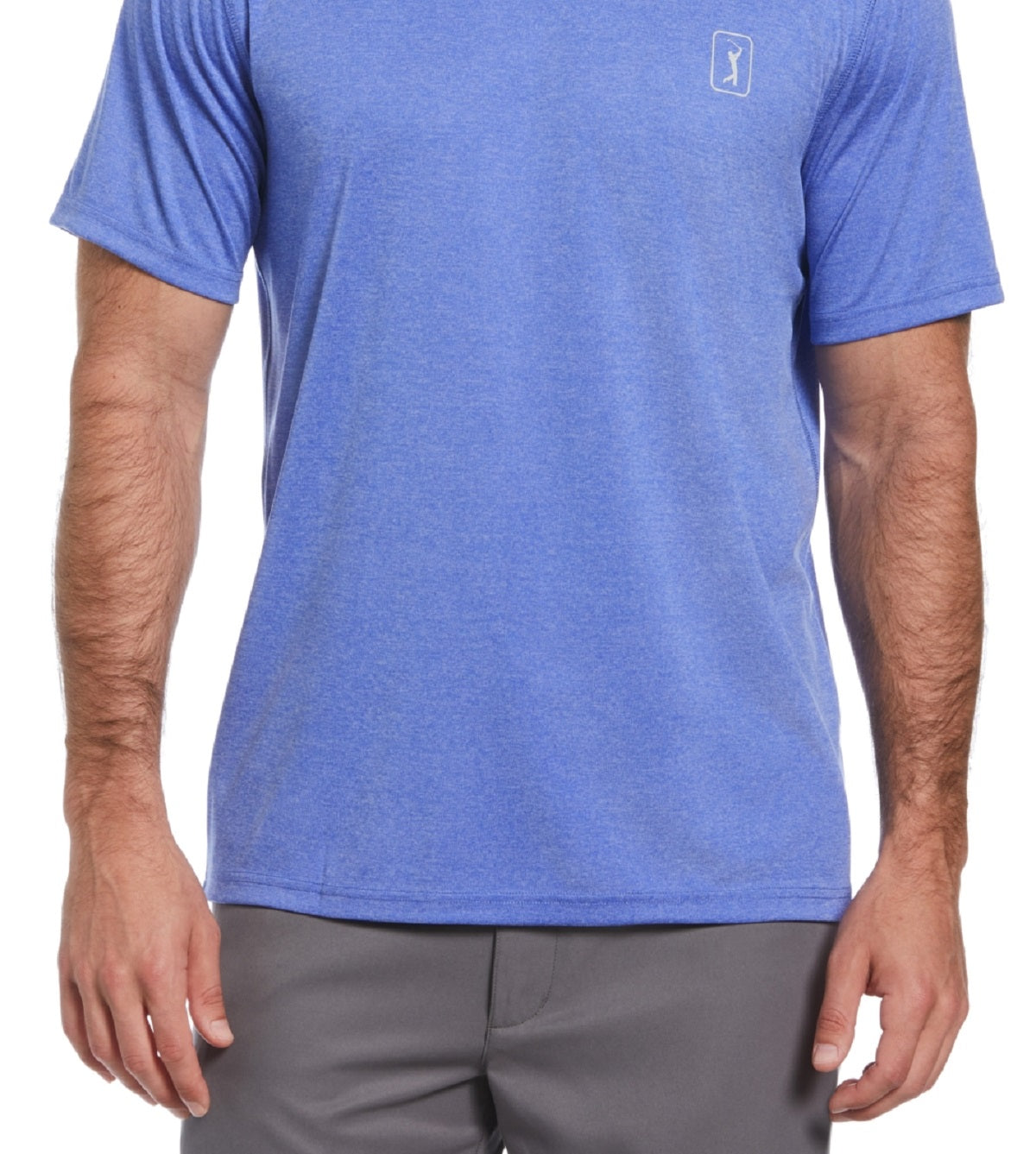 Camiseta de golfe masculina PGA Tour Performance, azul, tamanho grande