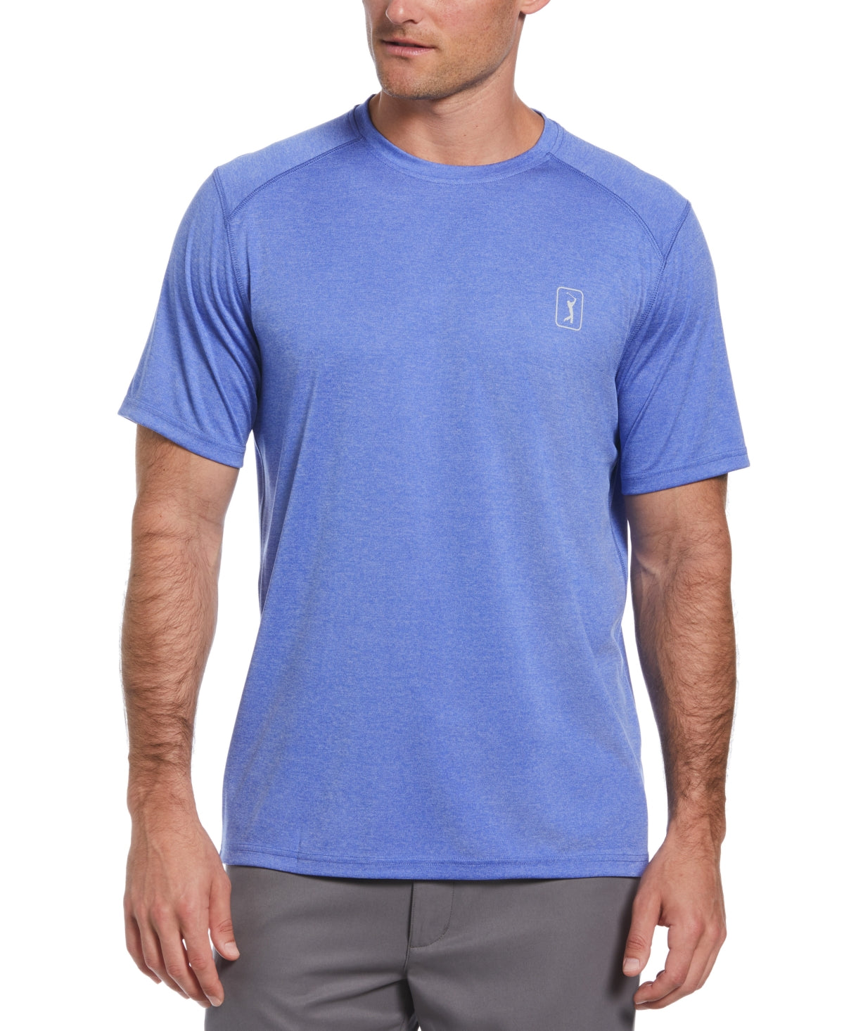 Camiseta de golfe masculina PGA Tour Performance, azul, tamanho grande