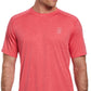 Camiseta de golfe masculina PGA Tour Performance rosa tamanho médio