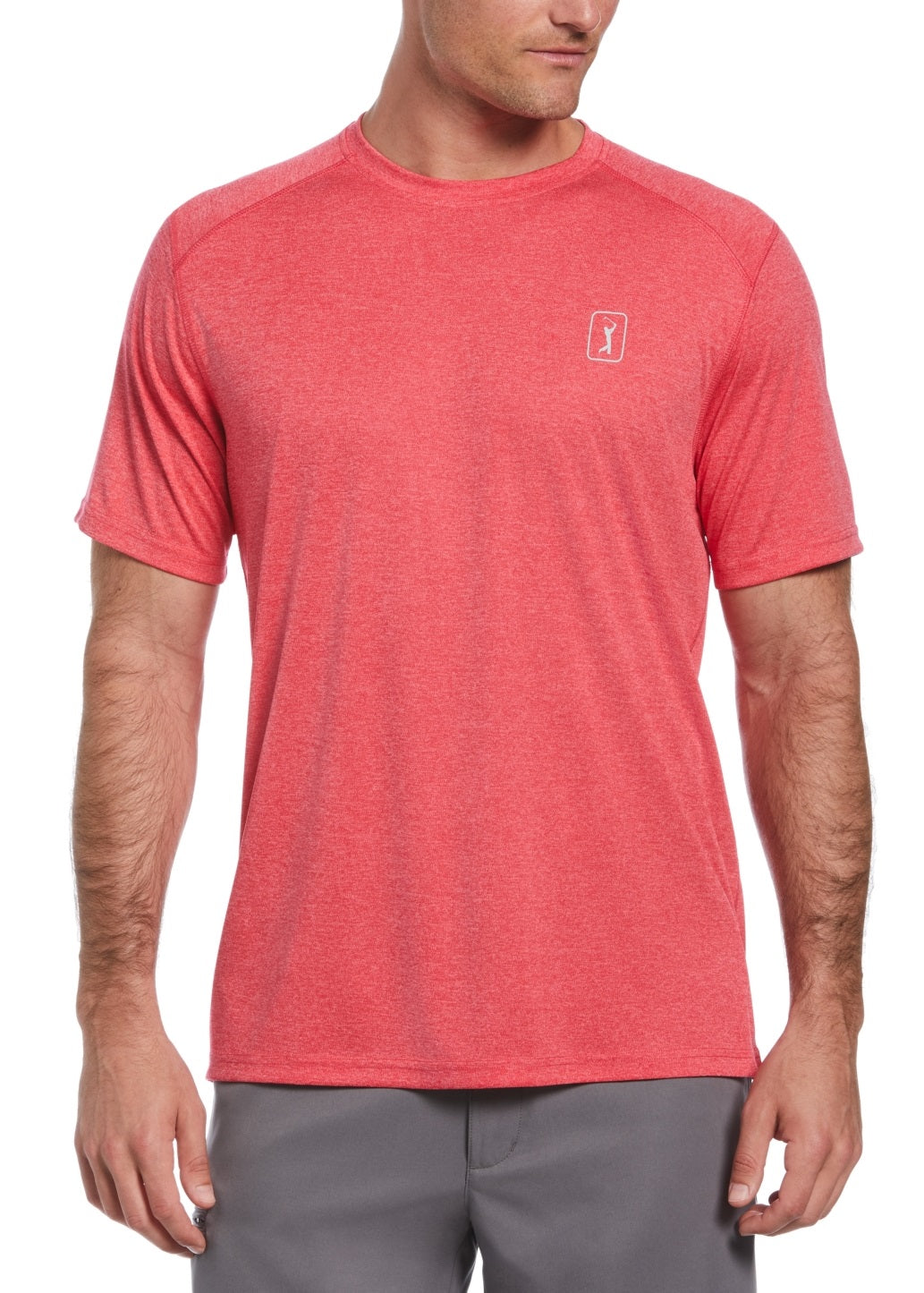 Camiseta de golfe masculina PGA Tour Performance rosa tamanho XX-G