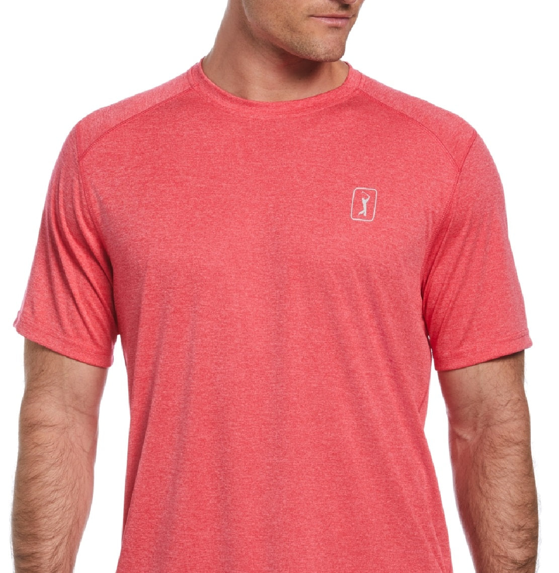 Camiseta de golfe masculina PGA Tour Performance rosa tamanho XX-G