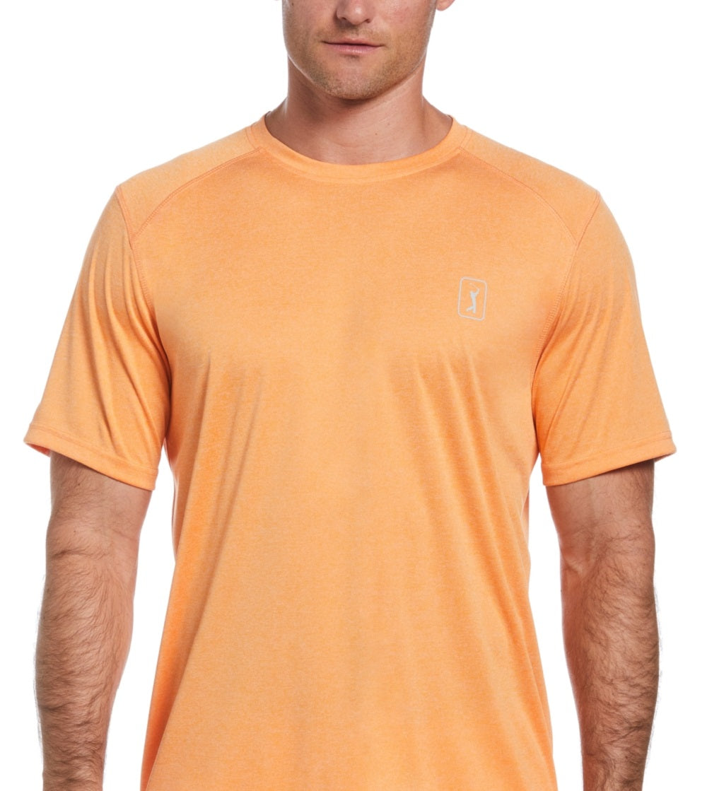Camiseta de golfe masculina PGA Tour Performance laranja tamanho médio