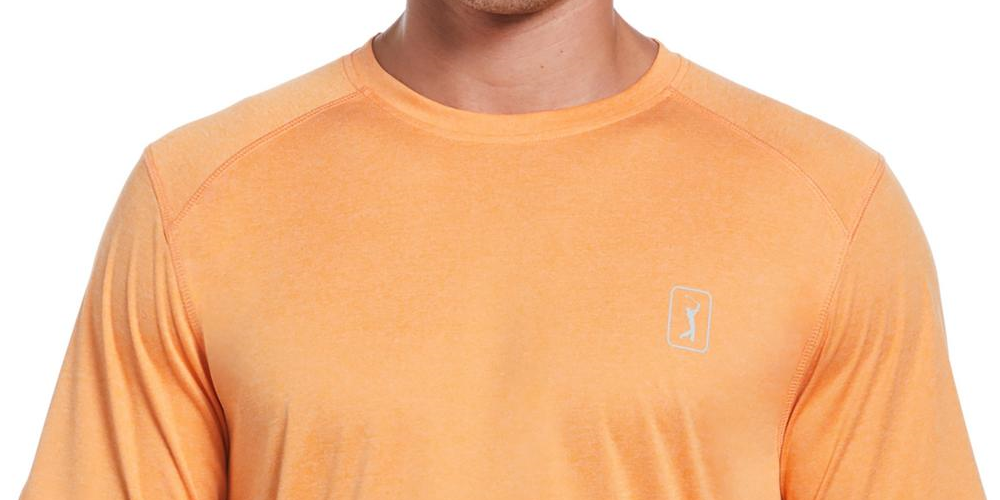Camiseta de golfe masculina PGA Tour Performance laranja tamanho extragrande