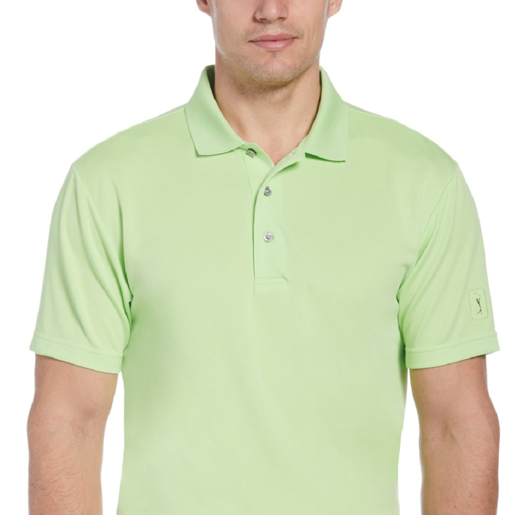 Polo de golfe Airflux masculino PGA Tour verde tamanho grande