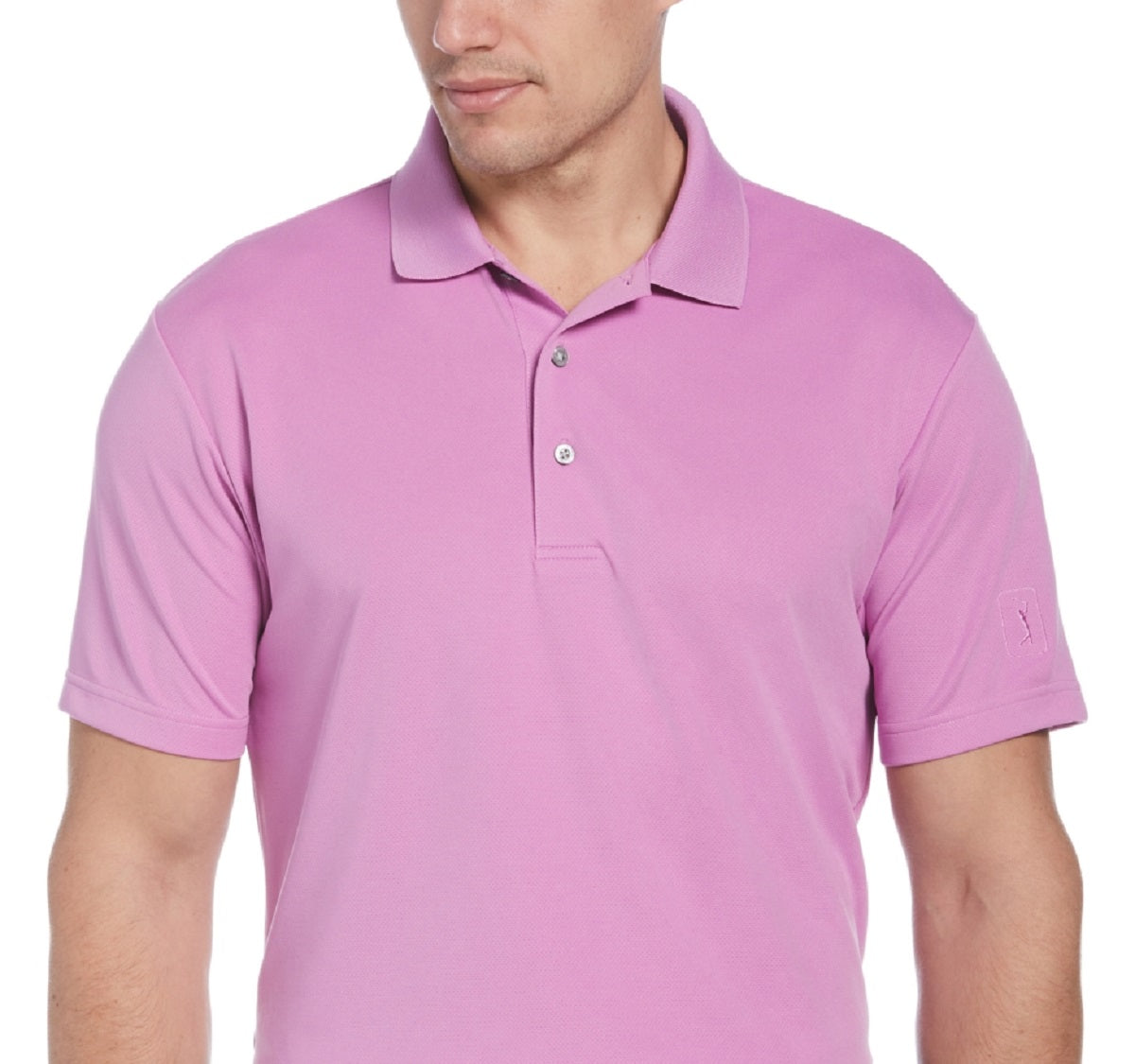Polo de golfe Airflux masculino PGA Tour roxo tamanho médio