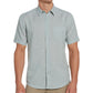 Camisa de viagem Tanner masculina Cubavera azul tamanho pequeno