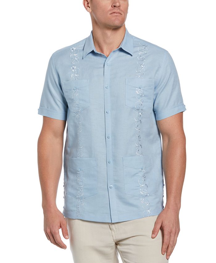 Camisa Guayabera Masculina Cubavera Azul Tamanho M