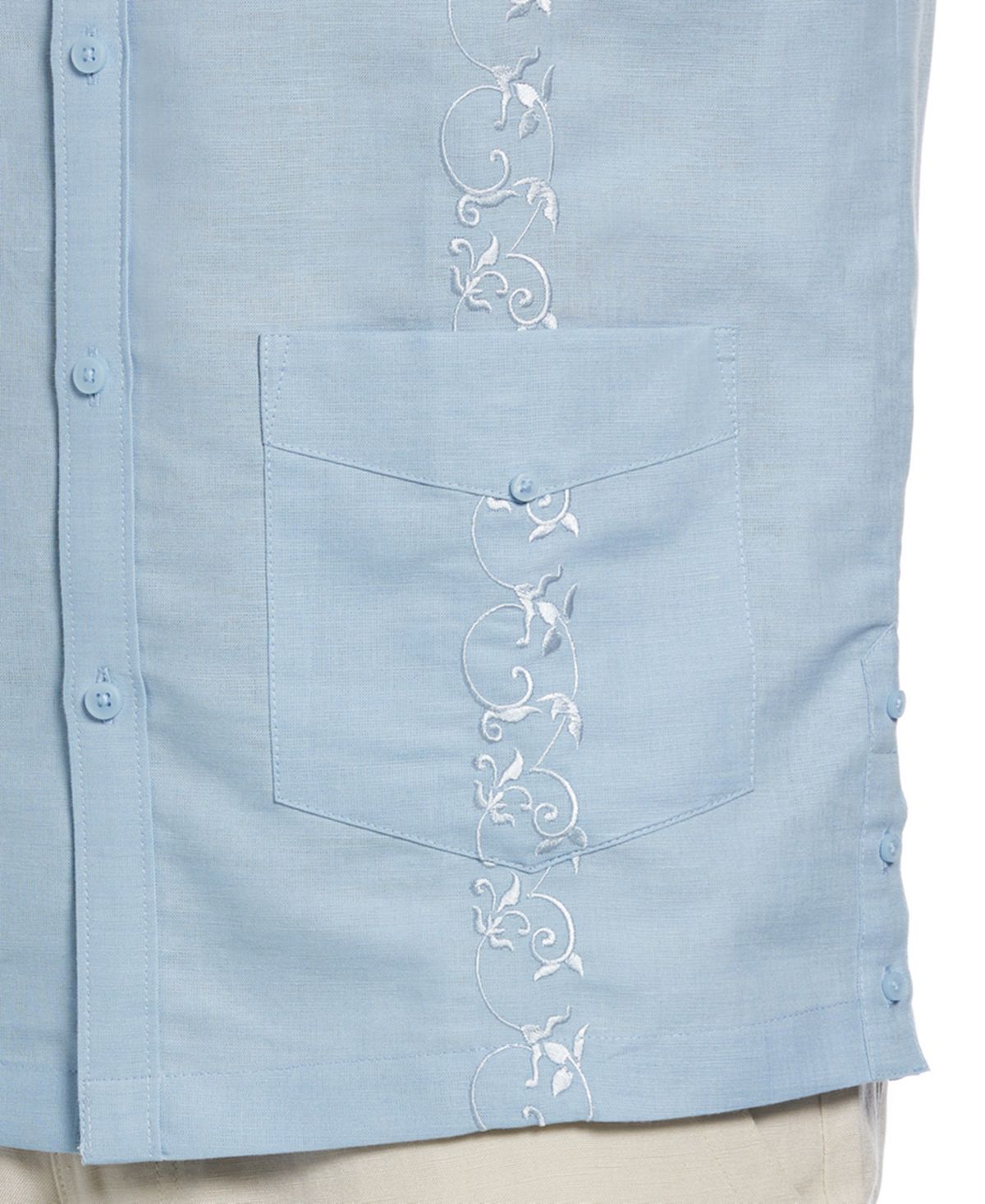 Camisa Guayabera Masculina Cubavera Azul Tamanho XL