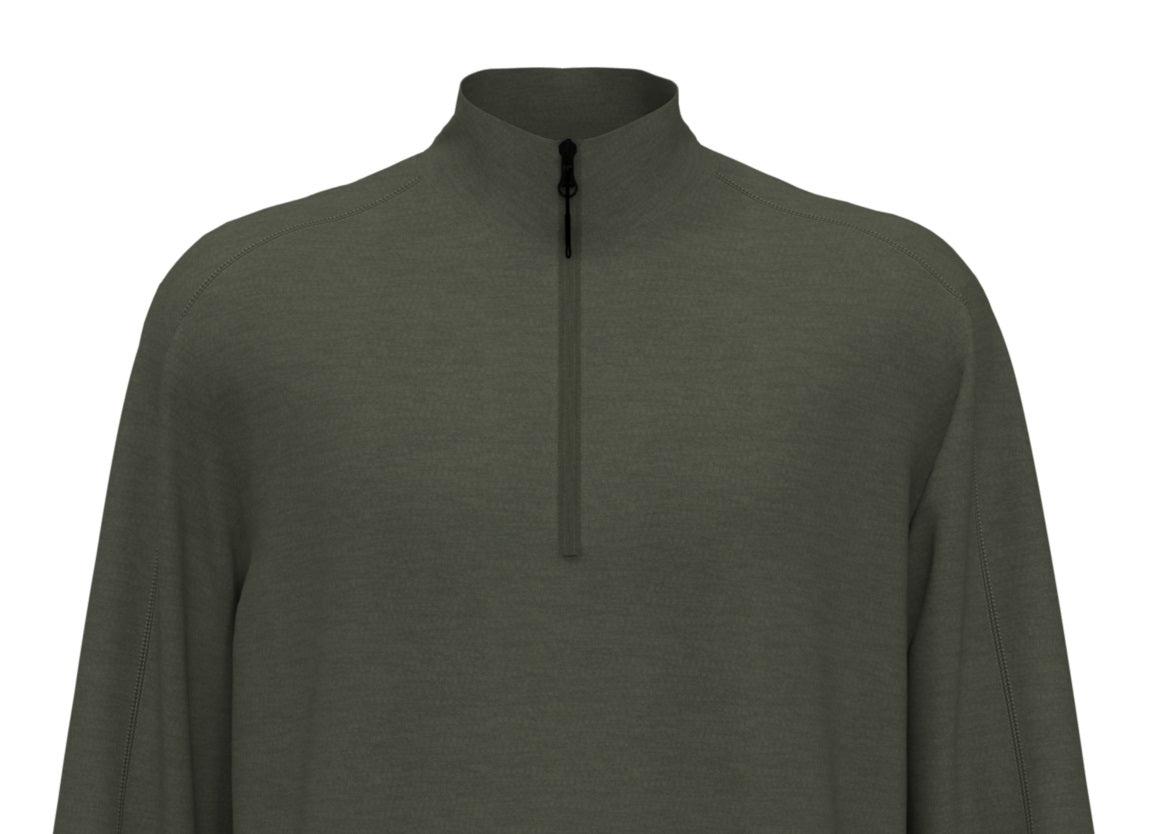 Pulôver fitness masculino com zíper 1/4 da PGA Tour, verde, tamanho XX-G