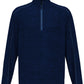 Suéter de lã texturizada com absorção de umidade masculino PGA Tour, azul, tamanho extragrande