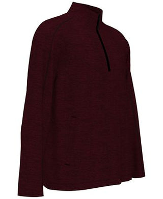 Suéter de lã texturizada com absorção de umidade PGA Tour masculino, tamanho médio, vermelho, com zíper 1/4